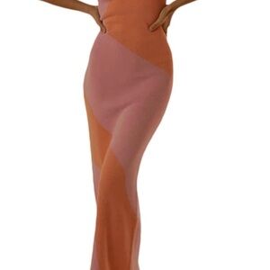 Amazon Women's Maxi Dress - Pink and Orange